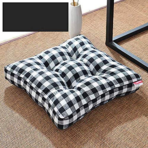 Coussin de sol yoga contre le mal de dos | Tapis de bureau et futon tatami en coton lin 45cm