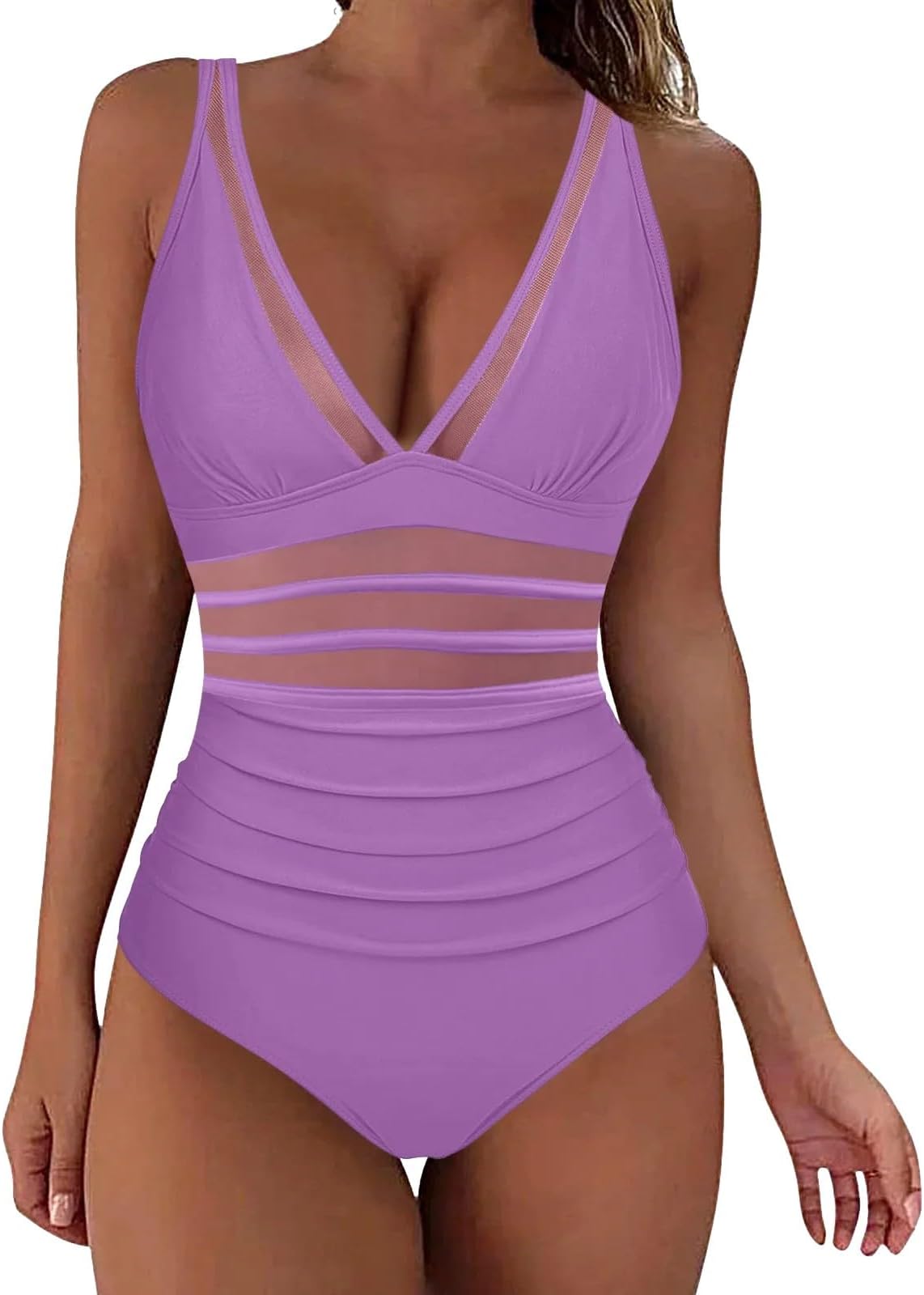 genericLadies Summer Beach Fashion Split Leaf Flower Print Large Fashion Split Swimsuit White Bikini Top