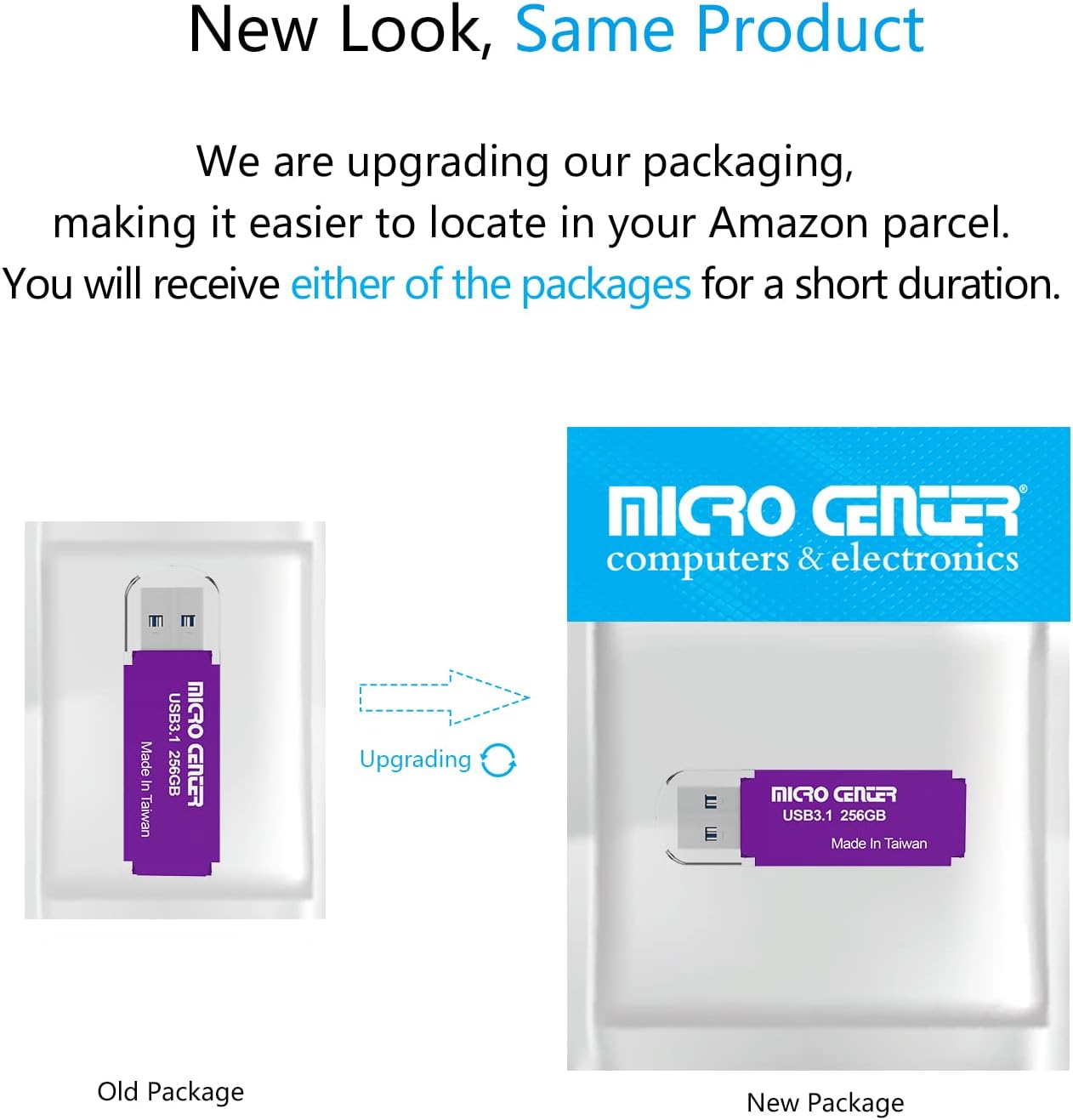 Micro Center Pro 256GB USB 3.1 Gen1 Flash Drive Faster USB Stick External Data Storage Thumb Drive (256GB, Purple)