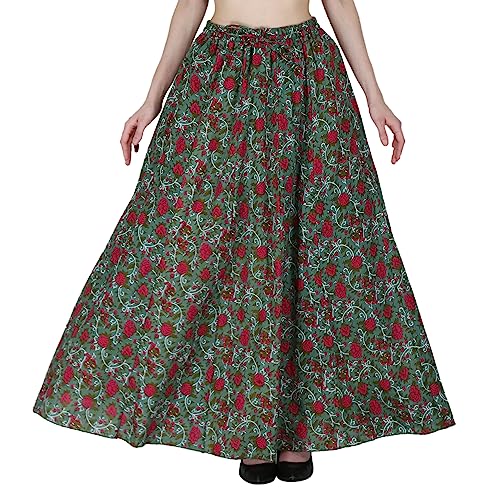 Image of Sttoffa Cotton Printed Women Wear Maxi Long Skirt 40 inch inch Full Length