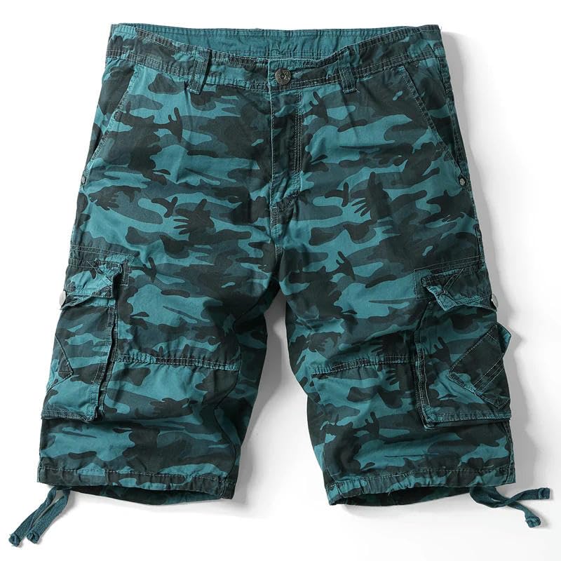 Pantalones cortos de verano estilo táctico de algodón casual militar cargo ocio sin cinturón