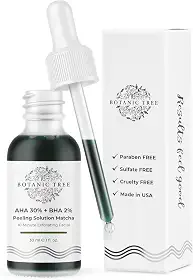 Botanic Tree Matcha Peeling Solution Chemical Peelings for Face – Manchas Escuras – AHA 30% + BHA 2% – 10 Minutos Esfoliante Skin Face Peel com Ácido Glicólico e Ácido Salicílico, 30 ml.