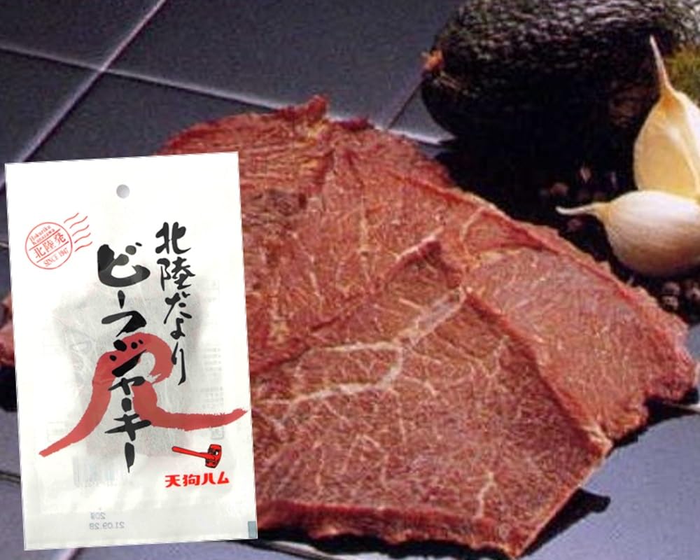 Amazon | 天狗ハム 北陸だより ビーフ ジャーキー 18g ×6袋 ゆう