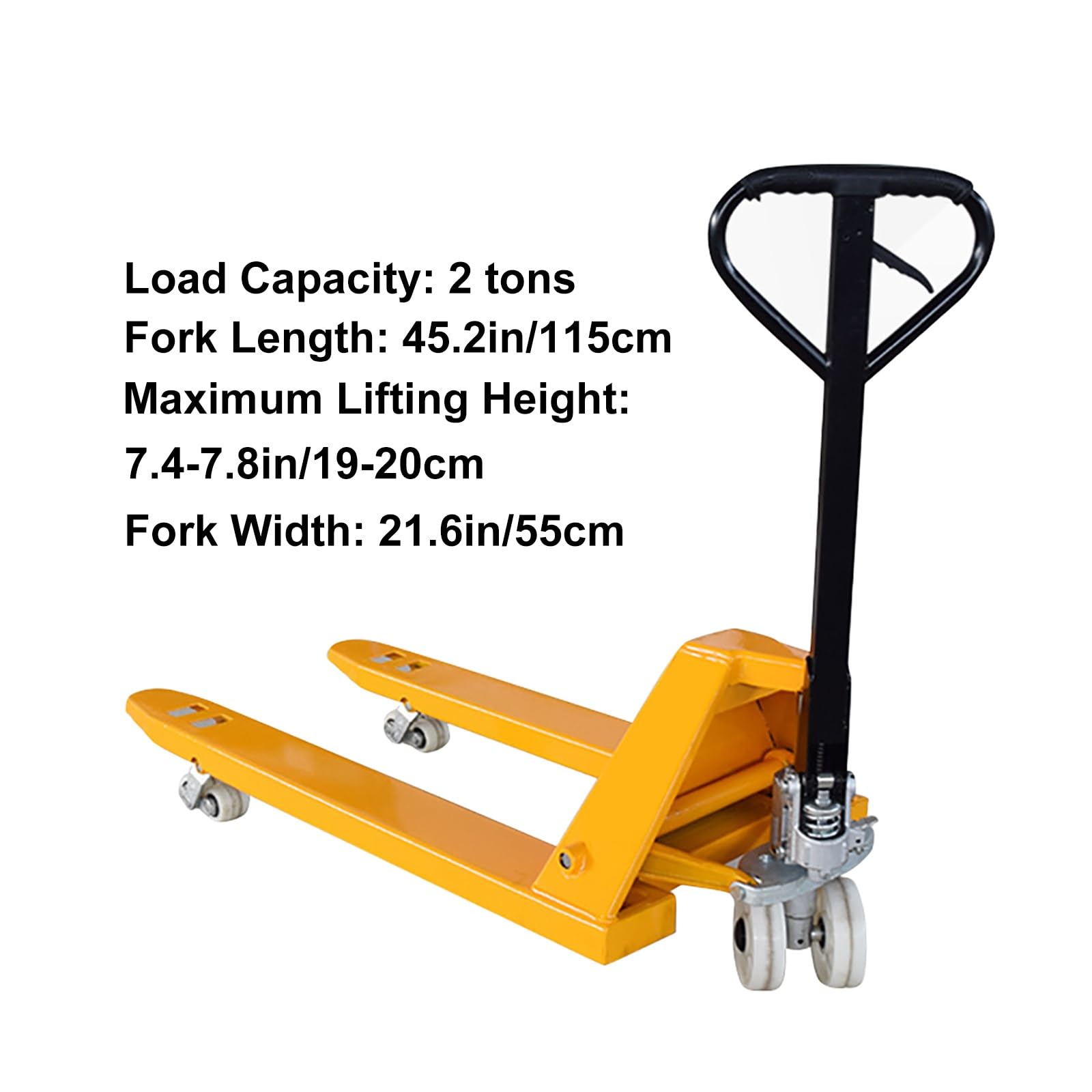 Ręczny podnośnik paletowy Heavy-Du, hydrauliczny ręczny wózek widłowy z nylonowymi kółkami, wózek do podnoszenia materiałów magazynowych, elektryczny podnośnik do wydajnego przenoszenia i obsługi