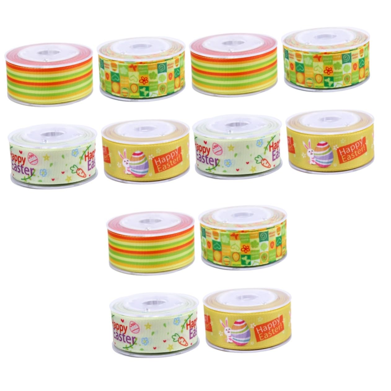 Operitacx 12rollen Ostern Geschenkband Bunte Satinbänder Für Haarschmuck Dekoration Und Bastelprojekte Kreatives Osterdesign Yards