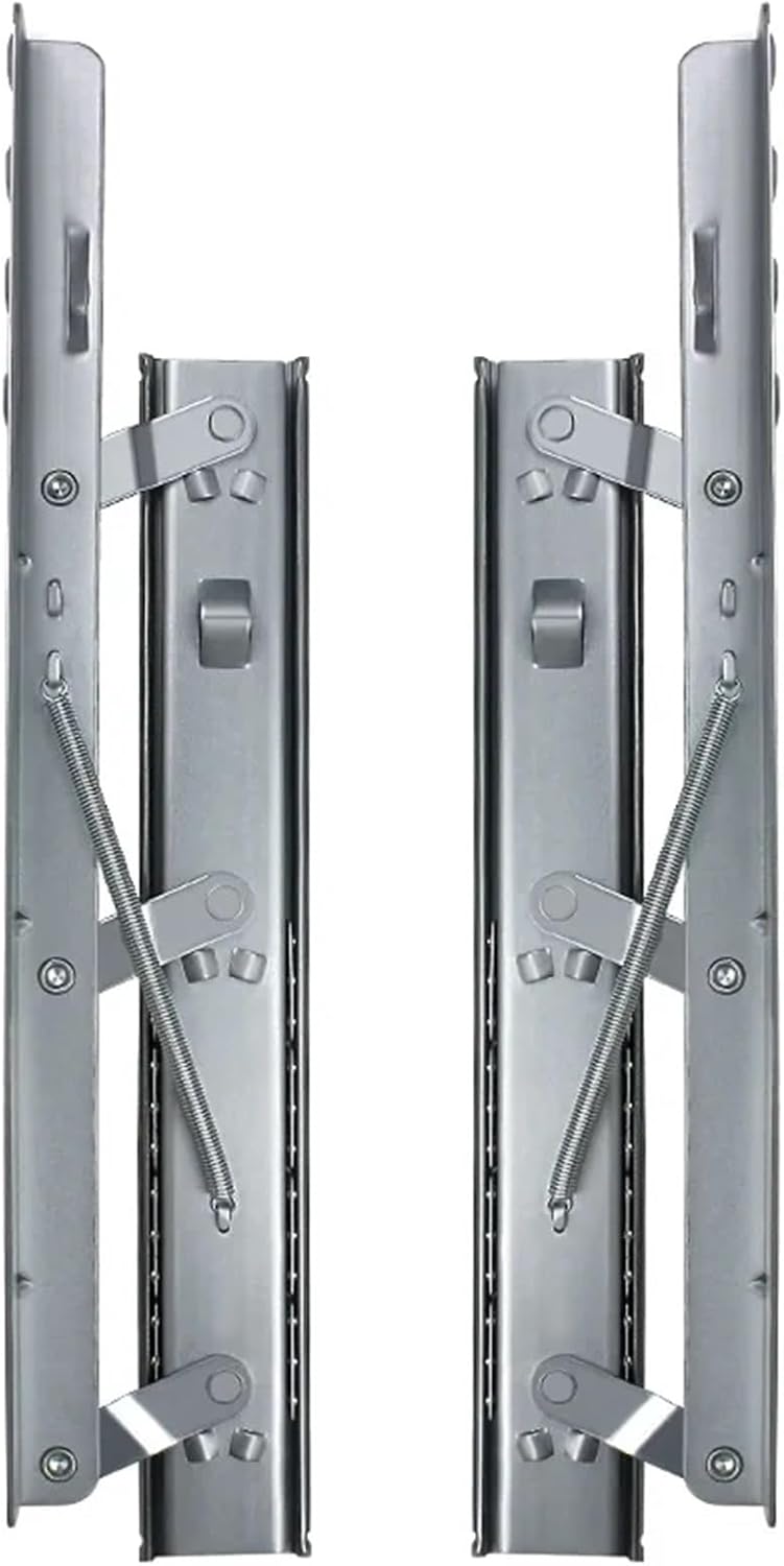 Drawer Slides 1 Set Telescopic Dining Table Lift Slides Rails Interchange Between Square and Round Tables Push-Pull Hidden Hardware