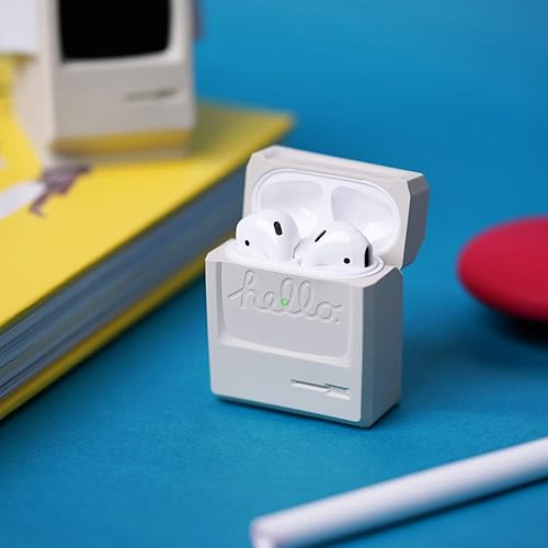 Miniatura 3 de elago AW3 - Funda de silicona compatible con Airpods 1 y 2, diseño clásico de monitor, luz LED visible, funda de silicona de alta calidad [patente