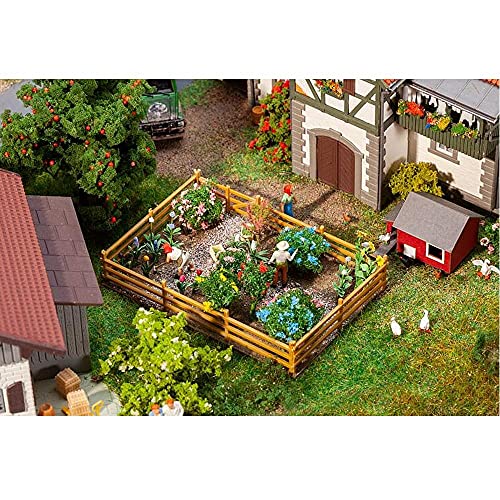 Jardin décoratif Faller 181276 avec fleurs et buissons multicolores pour modélisme