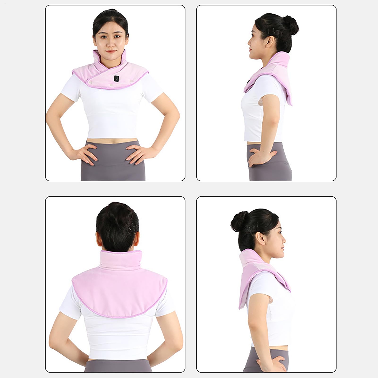 Almohadilla térmica para cuello y hombro, respetuosa con la piel, calentamiento rápido, espalda segura, para mujeres y hombres
