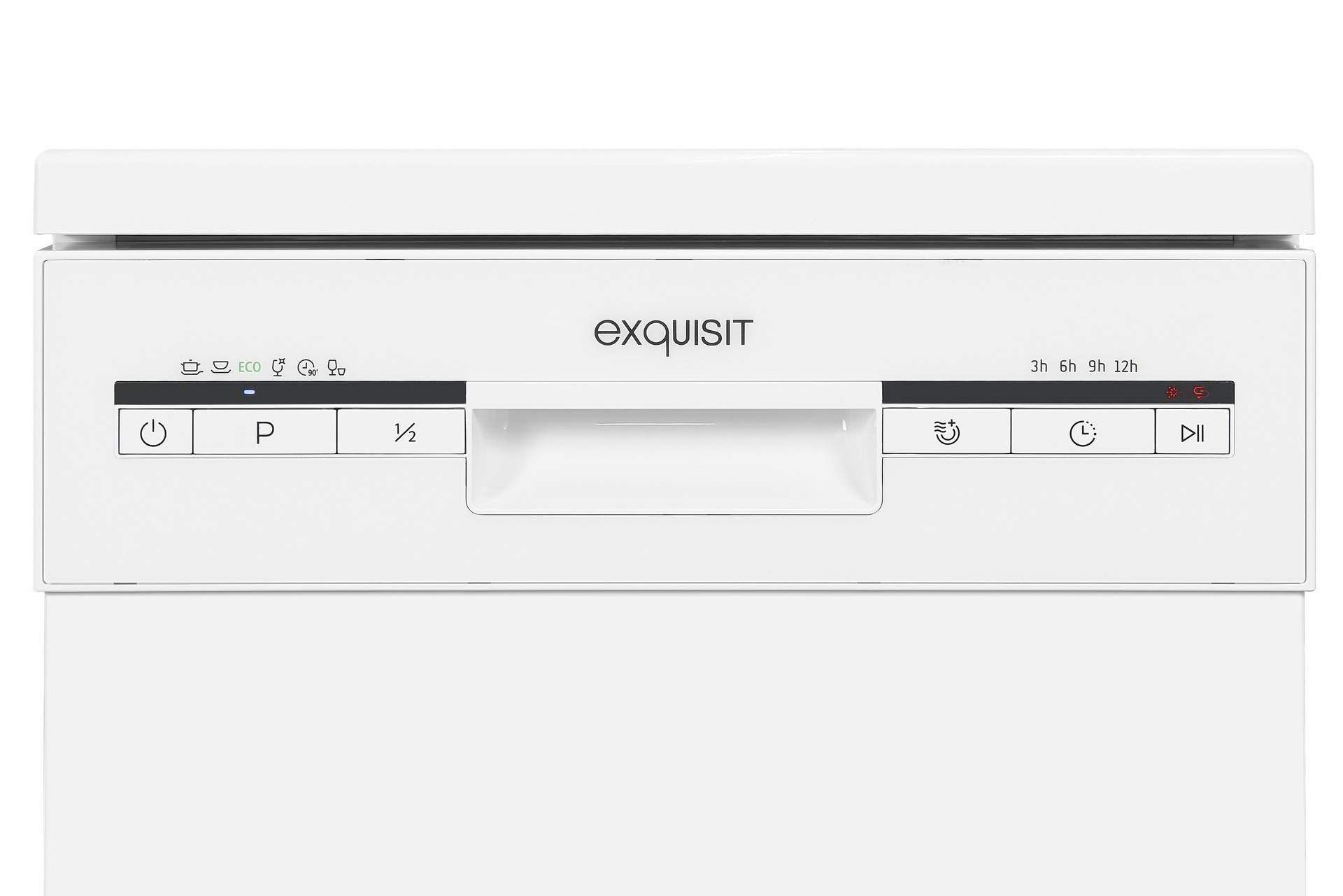 Exquisit® Lavavajillas 45Cm, Clase E, Color Blanco, 9 Servicios, 6 Programas, Cesto Regulable, Funciones Extra Seco y Media Carga, Interior Inox, Consumo 70 kWh/año, Medidas 84,5x44,8x60 Cm.