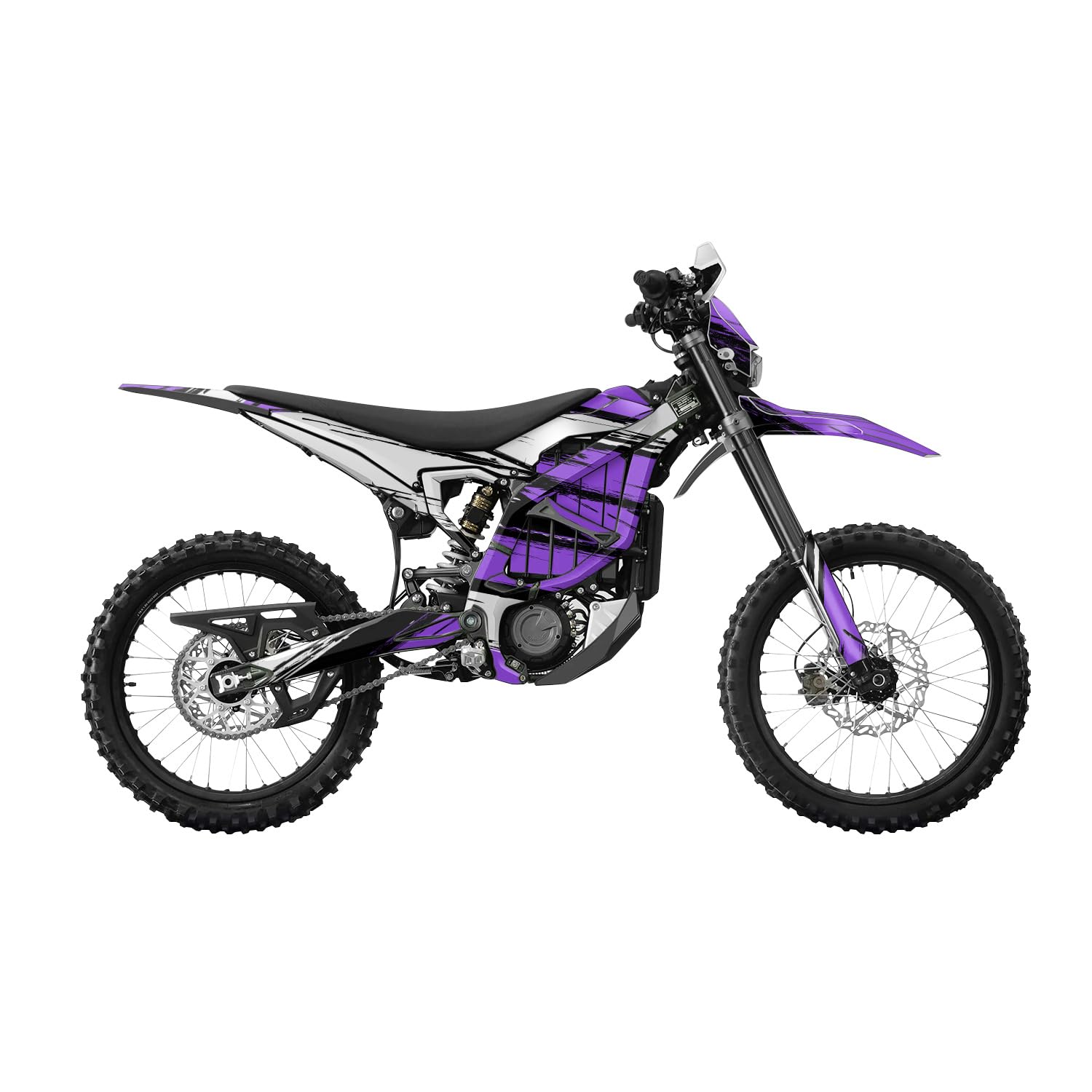 Surron Ultra Bee Graphics Kit Wrap - Grunge Stripe Purple - Sur-Ron Skin - Premium 3M Vinyl Protective Wrap Decal Cover - Easy to Apply | Crafted in The USA by MightySkins