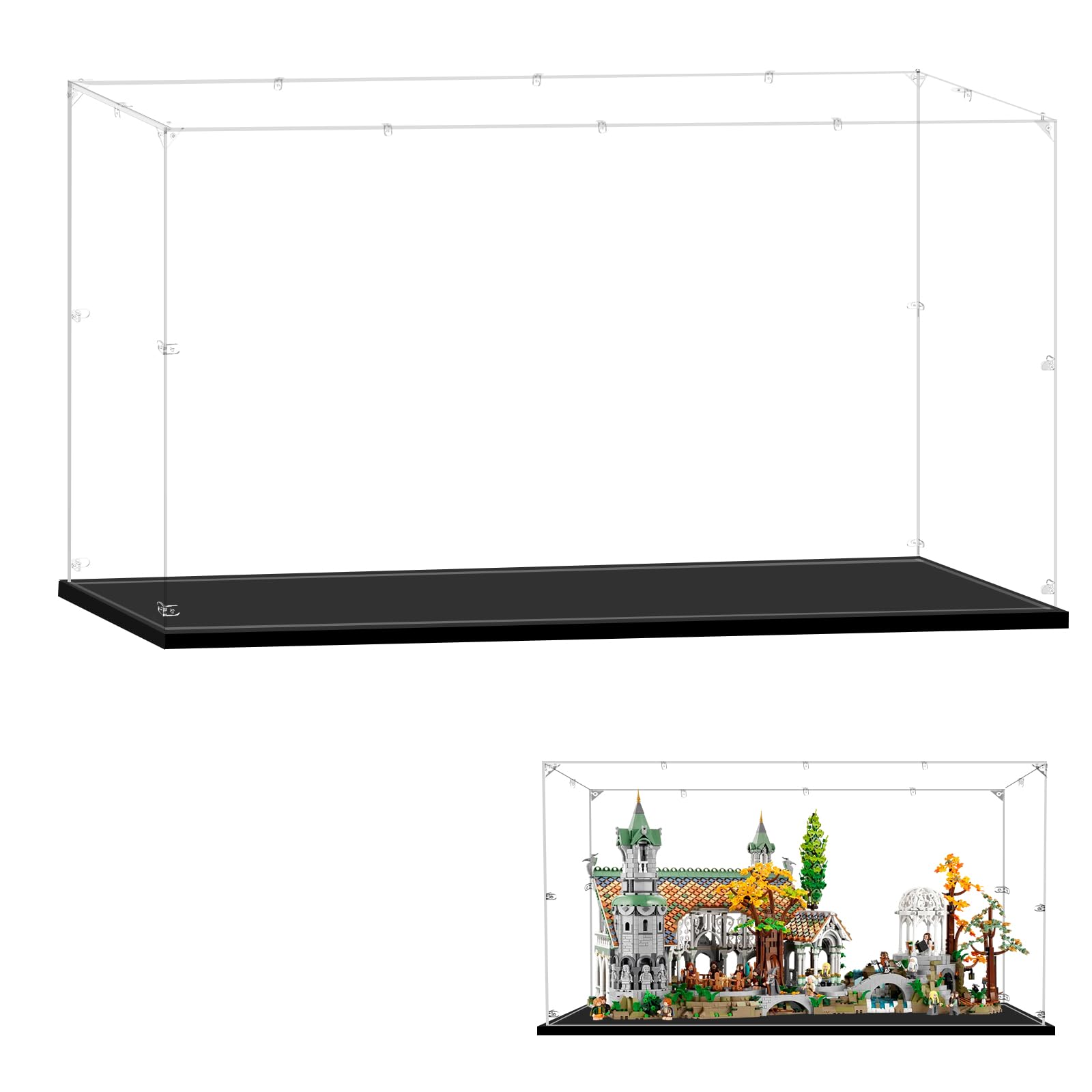 Display Case for Lego 10316 The Lord of The Rings: Rivendell, 31.49x15.74x16.53inches (80x40x42cm), Protect Your Collectibles from Dust with a Clear Showcase
