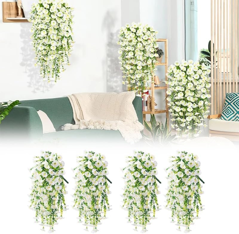 6-Pack Outdoor Artificial Flowers, 69-Flowered Large Morning Glory, Uv-Resistant Artificial Morning Glory,Perfect for Outdoor Decoration in All Seasons Such as Porches and Gardens (Light Pink) - Image 6