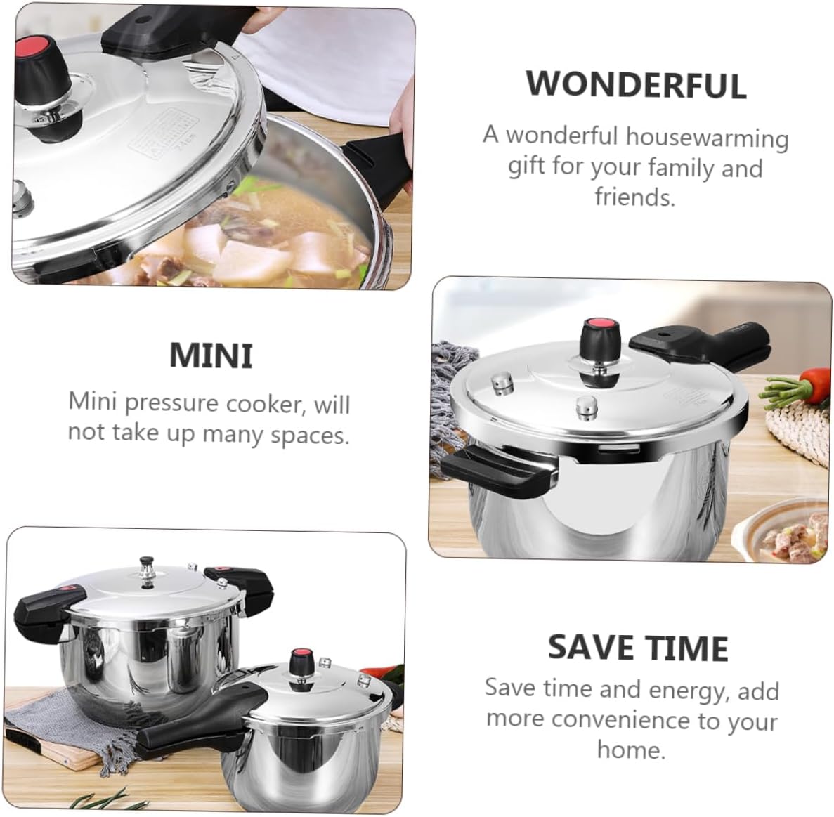 Mini Explosion Safety Pressure Cooker Multi-functional Family Use Energy Saving