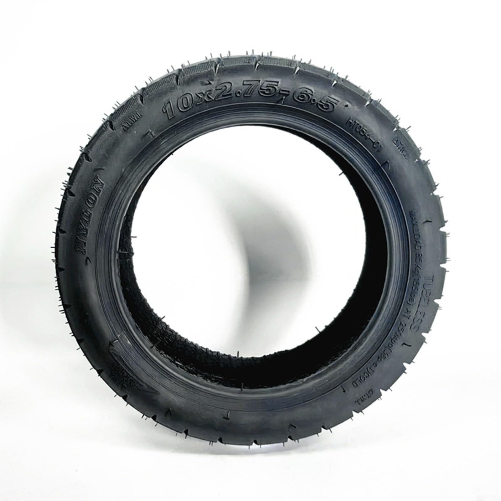 Pneumatico senza camera d'aria 10 pollici per scooter elettrico 10 x 2.75-6.5 pneumatico in gomma fuoristrada 70/65-6.5 per guida all'aperto modello di trazione migliorata nero