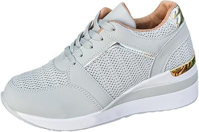 Zapatillas Sneakers Mujer Zapatillas Caminar Mujer De Cuña para 2025 De Tenis Antideslizantes Bambas Running Deporte