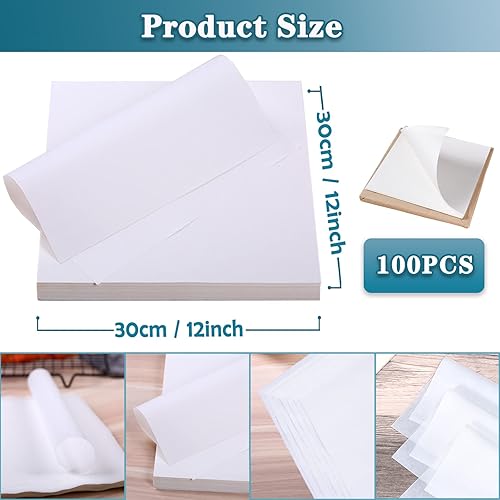 Miniatura 2 de Hojas de papel de carnicero, hojas de carne sin cera, papel de carnicero para sublimación, hojas de papel de carnicero desechables de 12 x 12