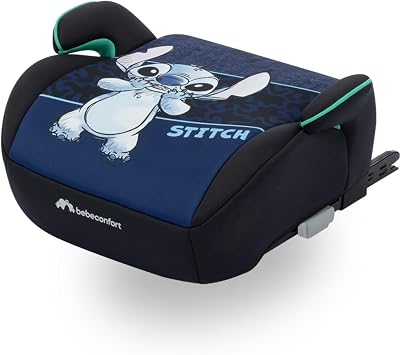 Bebeconfort Disney Manga i-Fix Booster Seat ISOFIX, Stitch Car Seat for 6 - 12 years Boys and Girls, 22 - 36 kg, 128 - 150 cm, Portable, Comfortable, Compact, Lightweight, Authentic Stitch