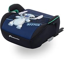 Bebeconfort Disney Manga i-Fix Booster Seat ISOFIX, Stitch Car Seat for 6 - 12 years Boys and Girls, 22 - 36 kg, 128 - 150 cm, Portable, Comfortable, Compact, Lightweight, Authentic Stitch