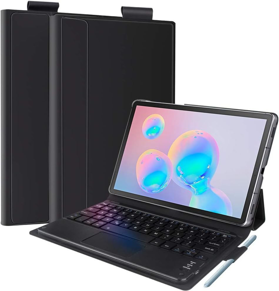 Keyboard Case for Samsung Galaxy Tab S6 10.5 inch 2019,Slim Shell Lightweight Cover with Touch Pad,Magnetically Detachable Wireless Keyboard for Galaxy Tab S6 10.5 inch 2019 SM-T860/T865/T867 - Black
