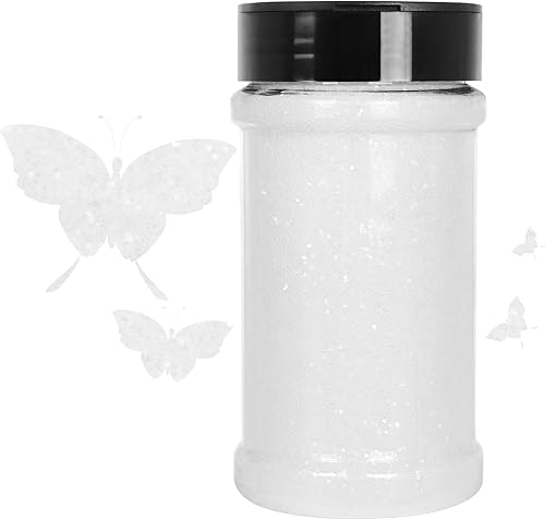 Purpurina blanca, 7.05 onzas (7.05 oz), purpurina gruesa para manualidades de resina, uñas, vasos, slime cosmético y decoración de festivales, Purpurina blanca, 7.05 onzas (7.05 oz), purpurina gruesa para manualidades de resina, uñas, vasos, slime cosmético y decoración de festivales,