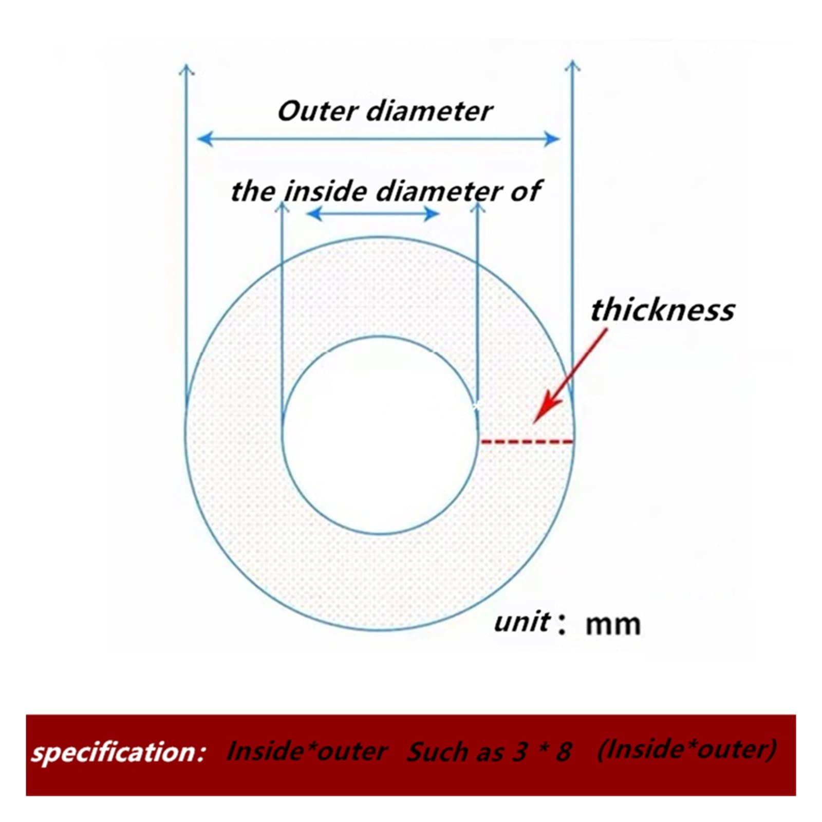 ACICS Manguera de goma de tubo de silicona transparente, 4, 5, 6, 8, 10 y 12mm de diámetro, manguera de leche Flexible, tubo de cerveza, Gel de sílice(7x12mm,5m)