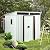6FT x 5FT Outdoor Storage Shed, Heavy Duty Galvanized Steel Garden Shed with Sloped Roof, Sliding Lockable Doors, Punched Vents & Foundation Kit, Weather Resistant Tool Shed, White with Window