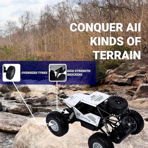 Image of GRAPHENE Remote Control Car 1:18 Rock Crawler Water Mist Spray High Speed RC Car Toys for Boys USB Rechargable 2WD Off Road Vehicle Toy Cars for Kids Best Birthday Gift - Multicolor