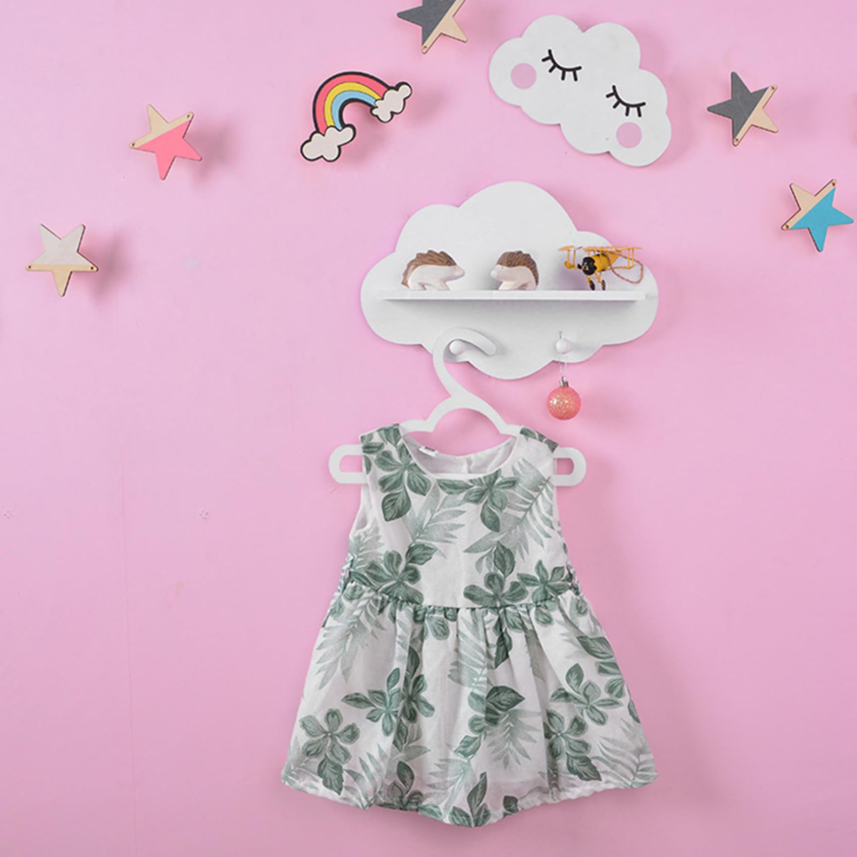Estantes Nube 2Pcs Estante Nube Flotante para Habitación Infantil con Gancho para Guardería y Dormitorio Infantil Decoración de Habitación Nube Estantería de Almacenaje Decoración de Habitación Nube