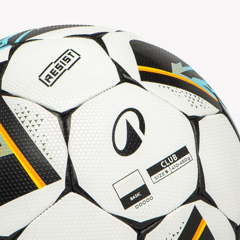 Image of Kipsta Premium Size 5 Approved Basic Football Club Hybrid Professional Match Ball (White)