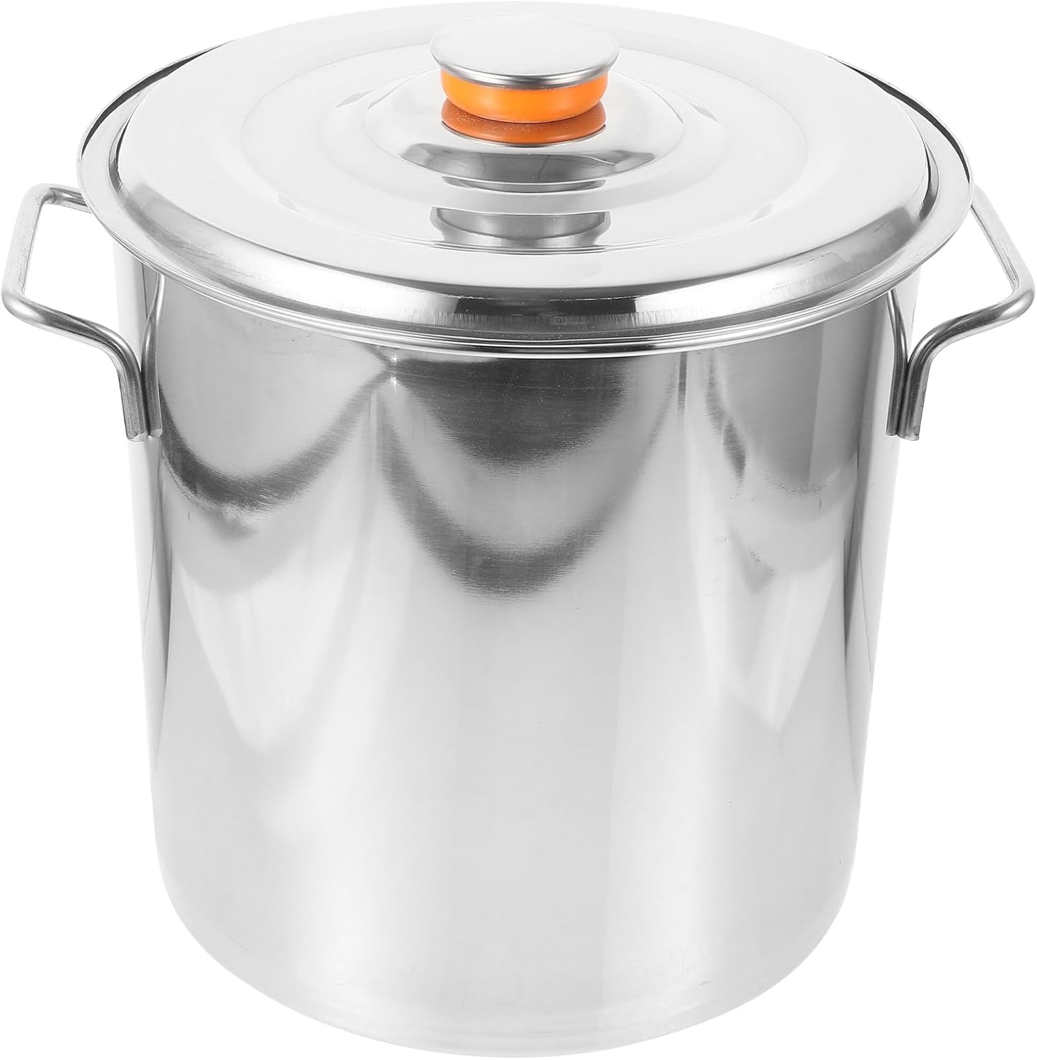 Cabilock Stainless Steel Soup Pot Cooking Bucket 25# Seafood Boil Pot Metal Stockpot for Induction Cooker Home Kitchen Use with Random Accessories
