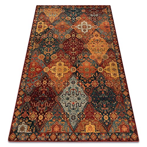 Tapis en Laine, Tapis Traditionnels, pour la Chambre à Coucher, Le Salon Omega Torino Oriental Rubis 300x400 cm