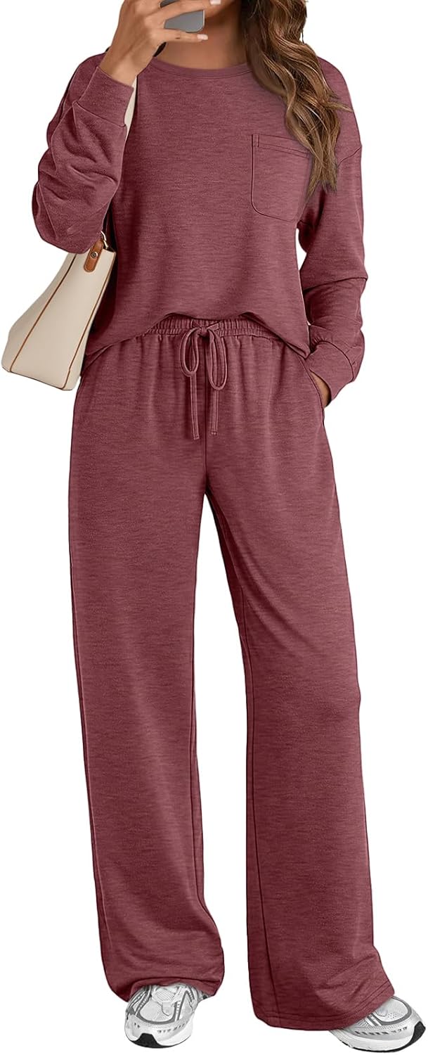 AUTOMET Womens Sweatsuits 2 Piece Lounge Matching Outfits Sweat Sets Tracksuit Travel Sweatshirts Fall Fashion Clothes 2026