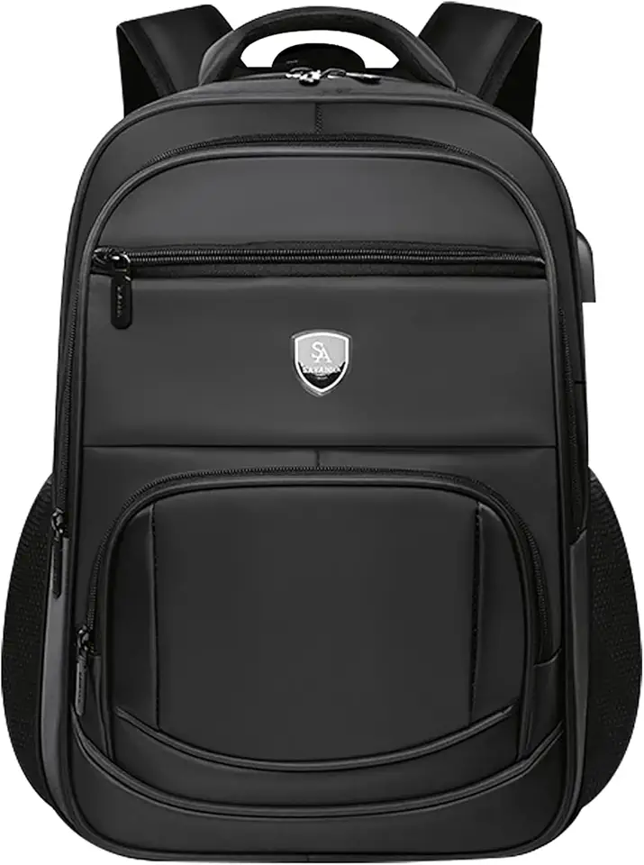 Mochila À Prova d'Água com Carregamento USB - Grande Capacidade para Escola, Academia, Trabalho ou Viagens Curtas