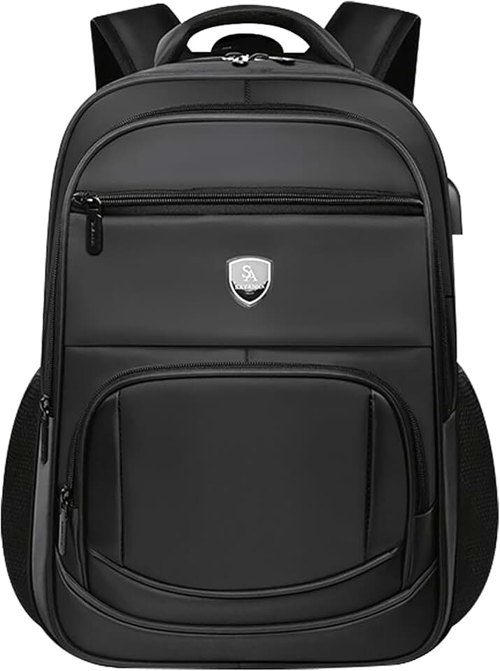 Mochila À Prova d'Água com Carregamento USB - Grande Capacidade para Escola, Academia, Trabalho ou Viagens Curtas