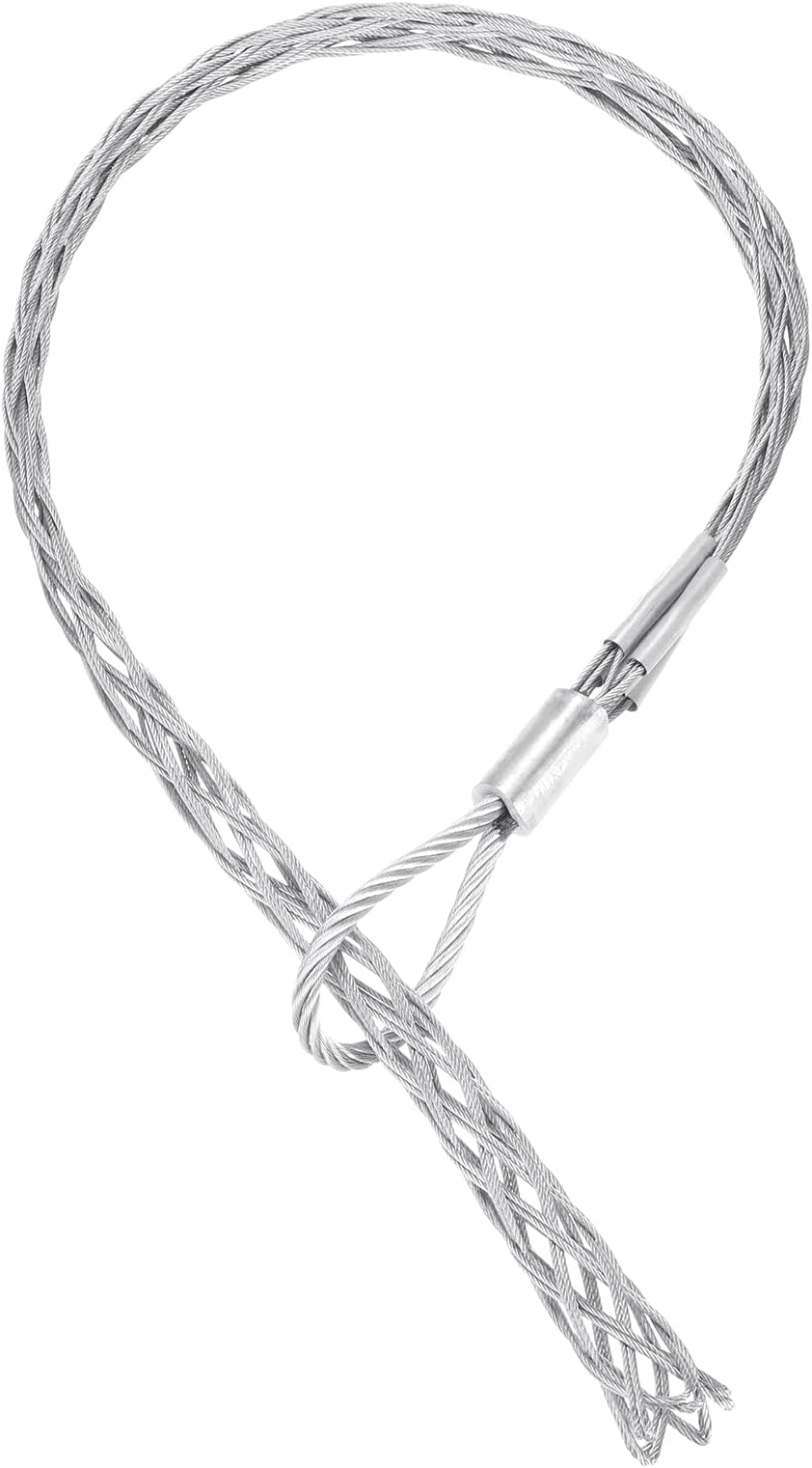 MECCANIXITY 80-100mm OD Cable Pulling Socks Grip 2.8m Fore-hand Pull Wire Mesh Puller Socks Grip Galvanized Steel Wire Pulling Tools