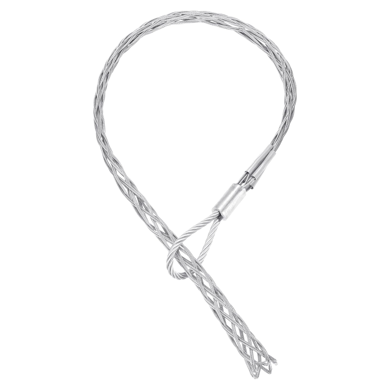 MECCANIXITY 50-60mm OD Cable Pulling Socks Grip 1.8m Fore-hand Pull Wire Mesh Puller Socks Grip Galvanized Steel Wire Pulling Tools