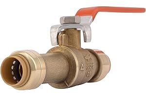 SharkBite 1/2 Inch Slip Ball Valve: Connect PEX, Copper, CPVC, PE-RT, HDPE with Push-to-Connect Fittings