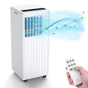 8000BTU Portable Air Conditioners Room Up to 350 Sq Ft 3-IN-1 Portable Conditioner with Cool Fan Dehumidifier Sleep