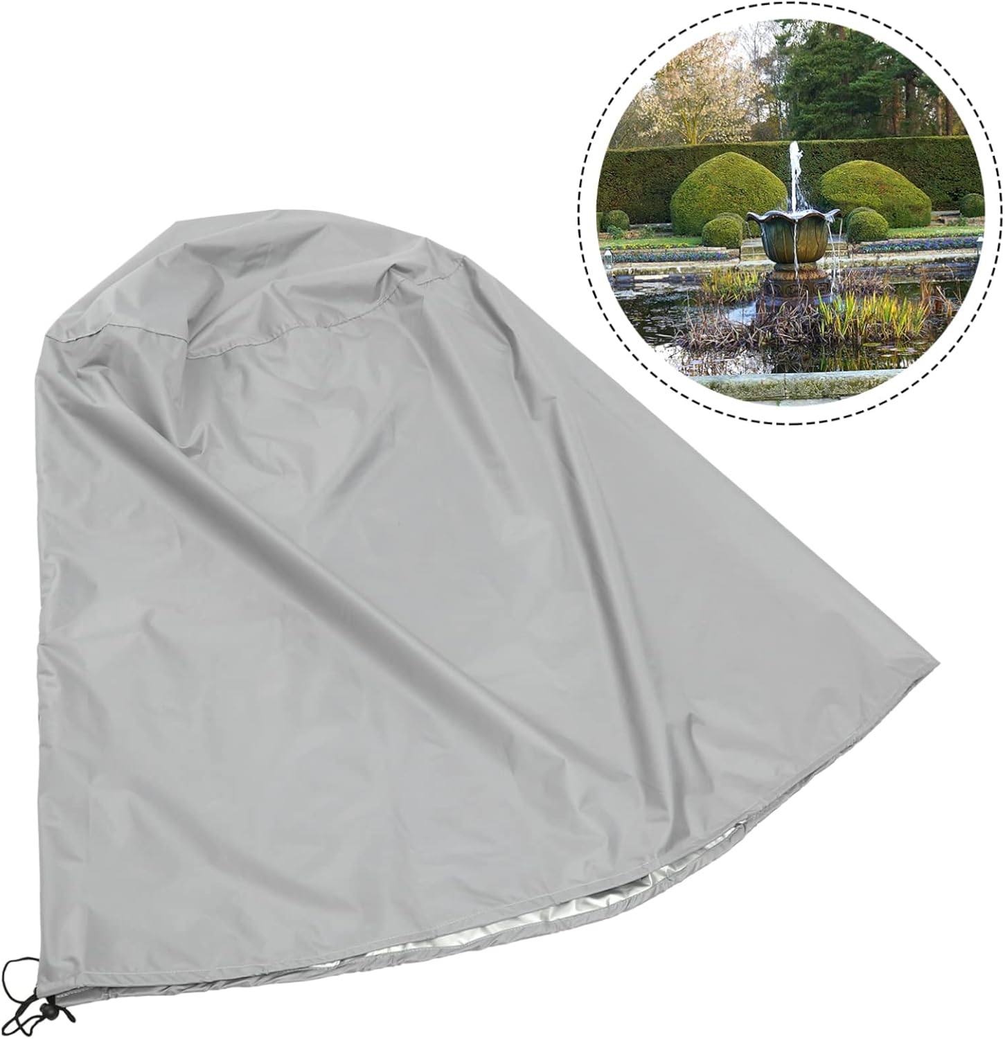DOITOOL Waterproof Garden Fountain Cover Oxford Material D36 x H42inch Protector Weatherproof Round Covers