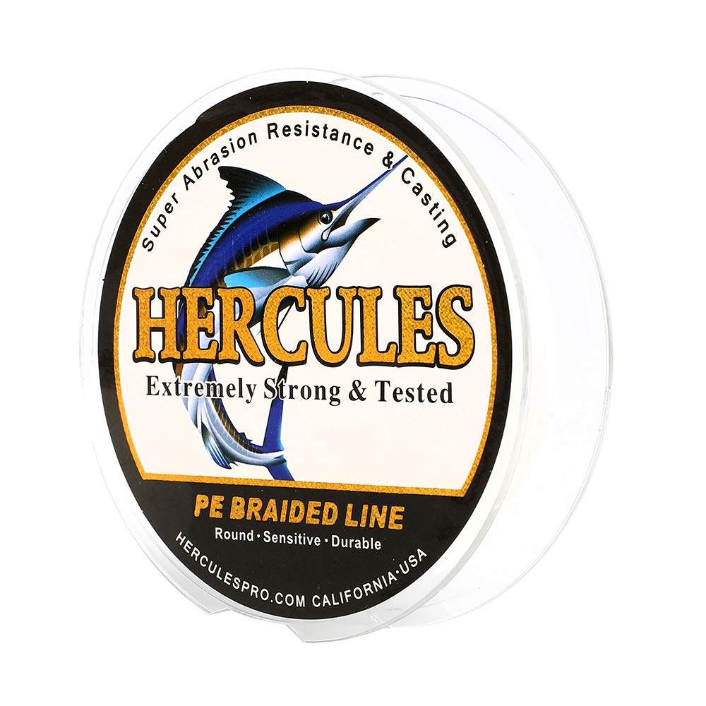 Hercules Super Cast 100M 109 Yards Braided Fishing Line 30 LB Test for Saltwater Freshwater PE Braid Fish Lines Superline 8 Strands