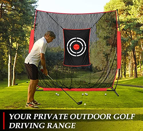 KAIDIDA Golf Parctice Net 8x7FT Golf Driving Net for Garden Backyard Training Portable Chipping Net with Target for Hitting Swing - Image 4