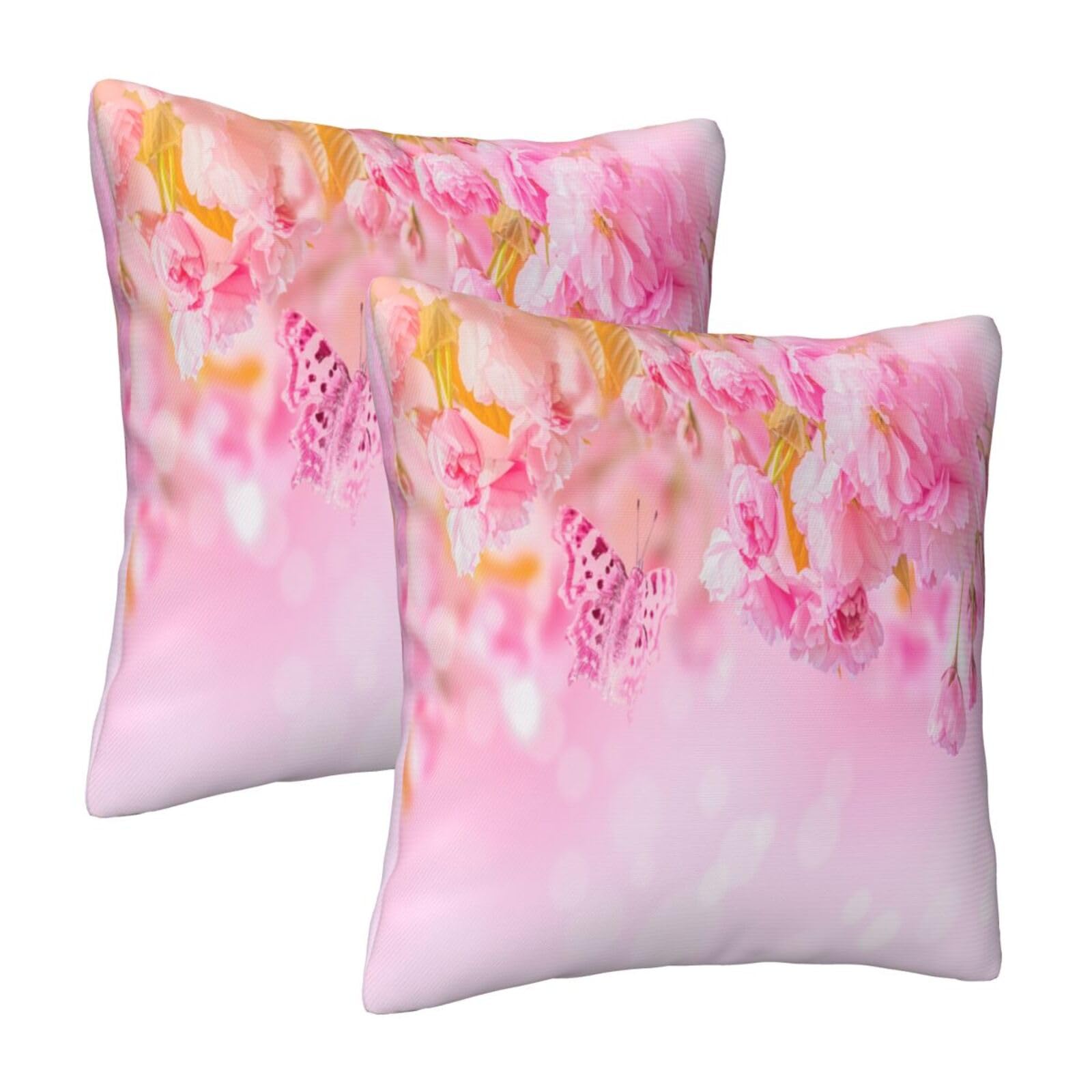 JYFLZQ Set 2 Federe Con Paillettes Reversibili 40x40 Cm Per Cuscino - Bianco E Rosa, Personalizzabili Con Sublimazione - Regalo Bambini