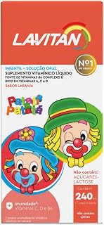 Vitamina Infantil Solução Oral Laranja, Lavitan, 240 ml