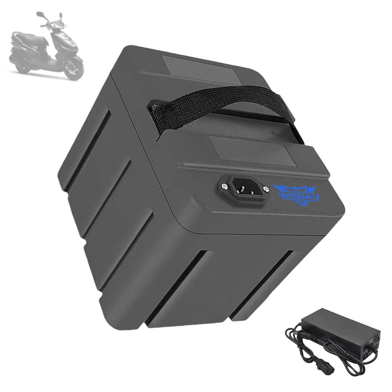 WSDAV Motorcycle Battery 60V 16AH Lithium Battery 48V 12AH 15AH 18AH 20AH Replacement Batteries with Charger,60V16AH