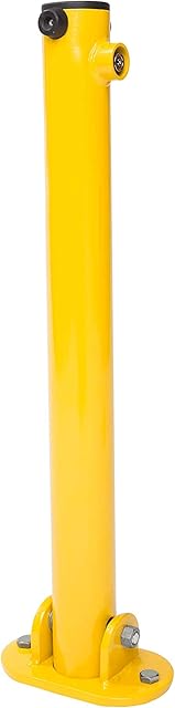 Driveway Security Post Barrier, Lockable Fold Down Car Parking Bollard Pole