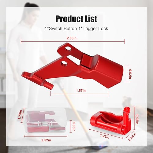 Miniatura 4 de Reemplazo del botón del interruptor de encendido del gatillo para Dyson V11V10 Cleaner Tools (aluminio)..