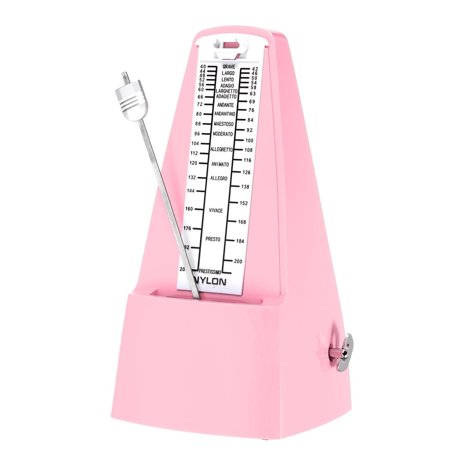 QUARKZMAN Metronomo Meccanico Timer Musicale Metronomo Universale Rosa | Per Pianoforte Chitarra Violino Ukulele, Ad Alta Precisione