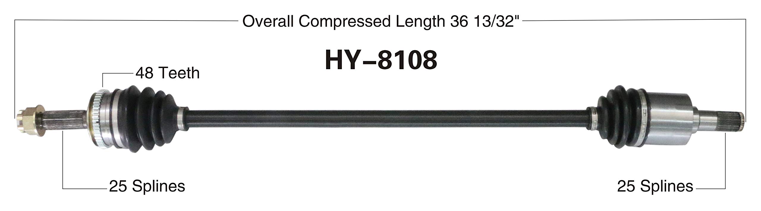 Amazon.com: TrakMotive HY-8108 CV Axle : Automotive