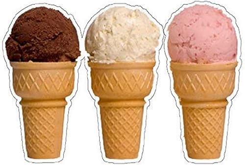 SignMission, 12.0in, tres conos de helado